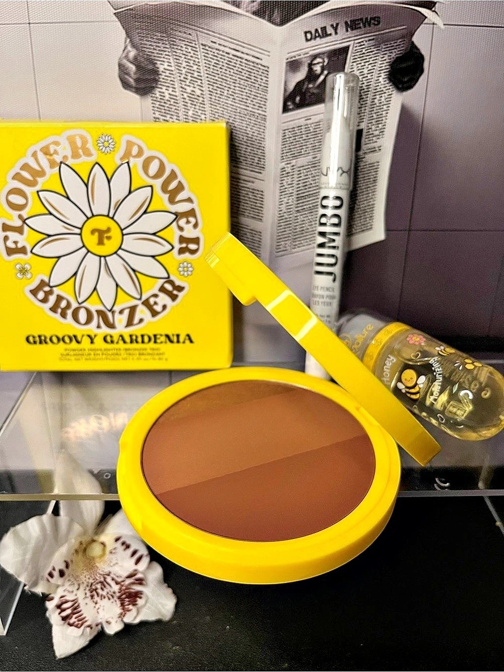 Flower Power Bronze & Honey 🍯lip gloss, eyeliner & Highlighter Duo NWT